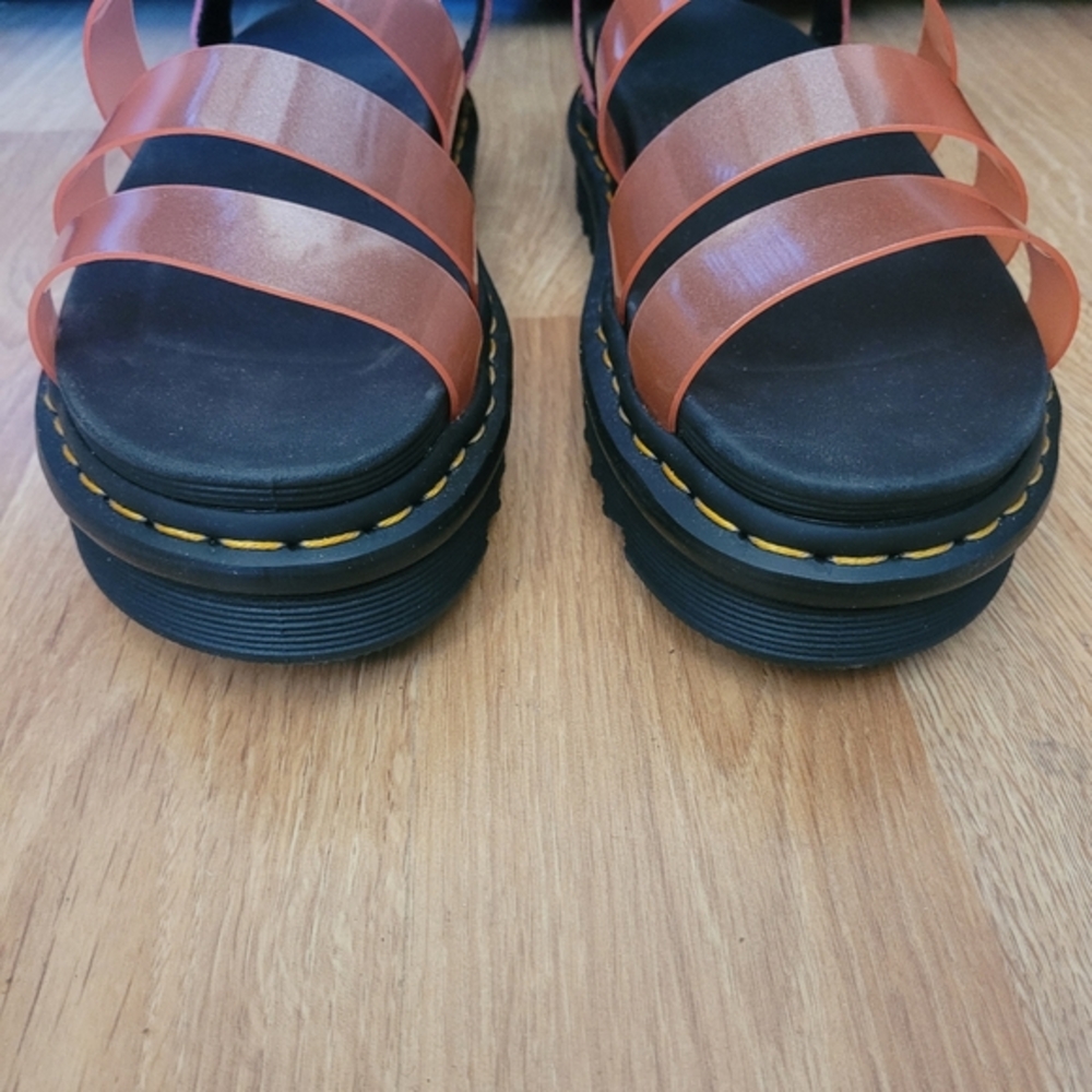 New Dr.Martens Blaire sandals,Jelly Glitter straps, Coral - Picture 11 of 16